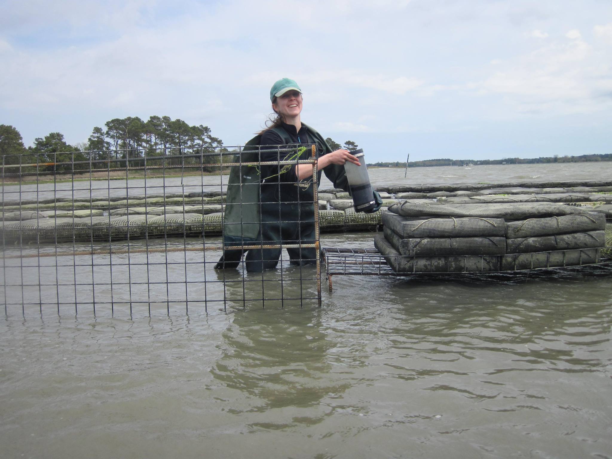 Abby Lunstrum at RubySalts oyster aquaculture farm