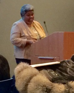 Ms. Belinda Briscoe at the January 2016 BIG pilot mentoring and leadership program awards ceremony in Silver Spring, MD. Photo credit: Tracy Gill, NOAA 