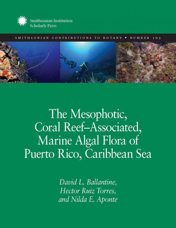 The report's front cover images from left to right: Mesophotic Reef on the edge of insular shelf, offshore from La Parguera, Puerto Rico; technical divers' studying mesophotic reefs; an example of bottom habitat offshore of La Parguera. Credit: Smithsonian Institution and the University of Puerto Rico.