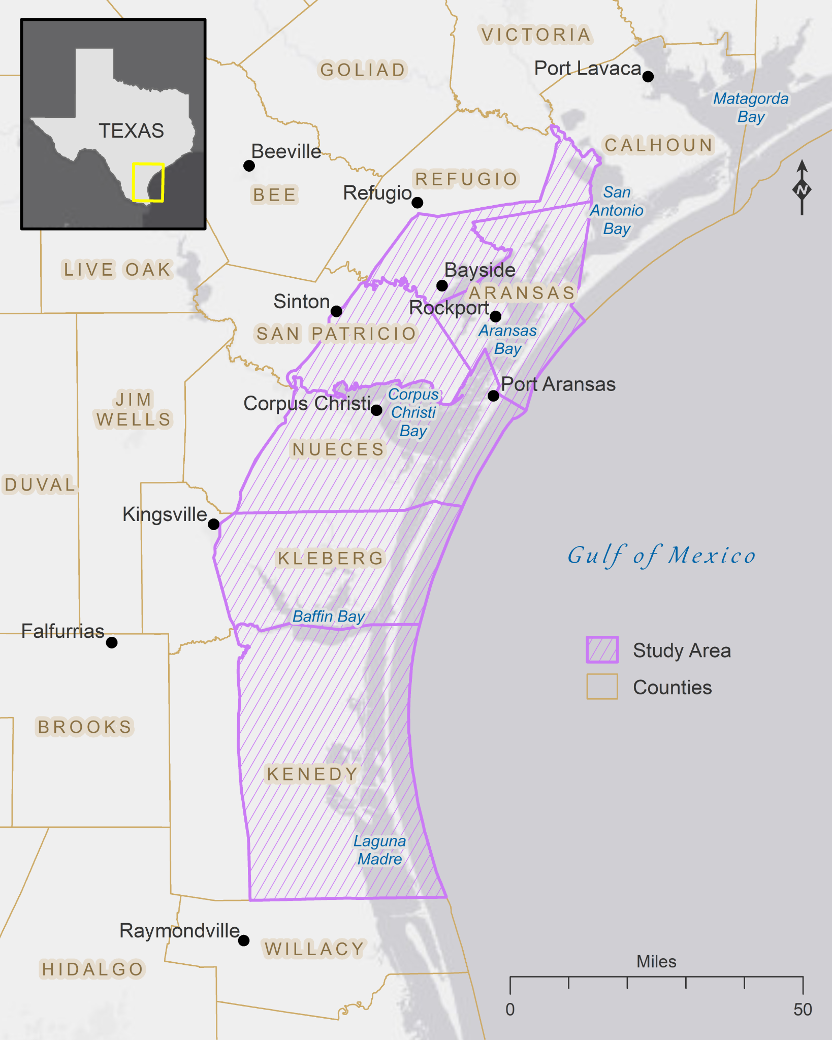 Map Of South Texas Coastline