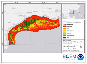 Gulf of Mexico site suitability model output.