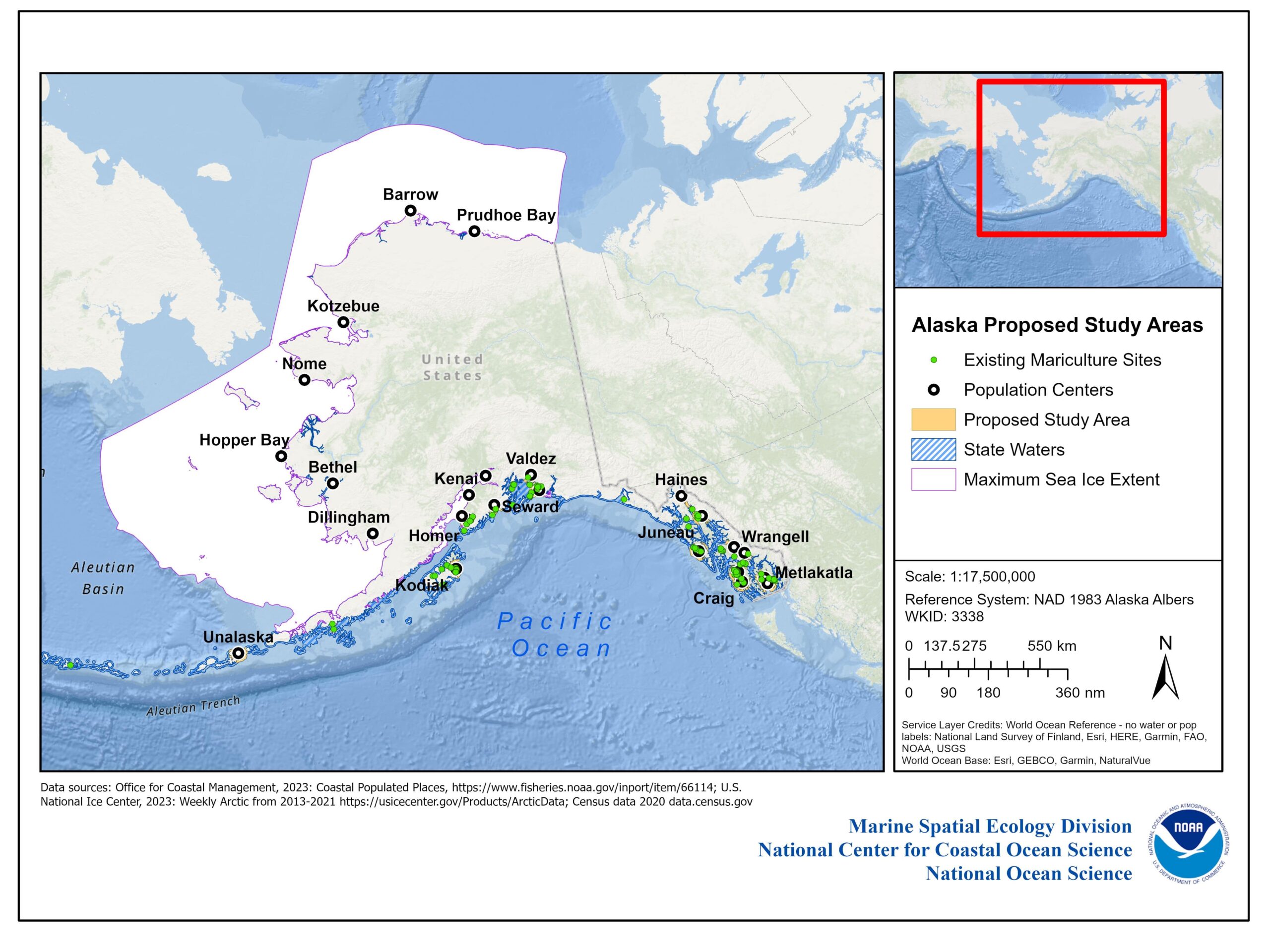 Request for Information: Identifying Aquaculture Opportunity Areas in Alaska