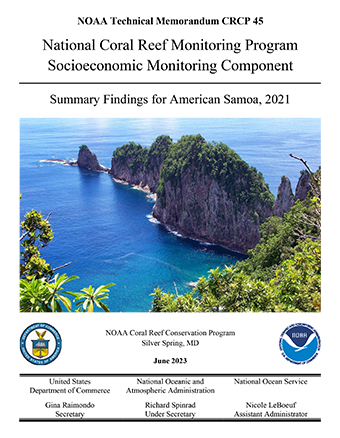 Text: NOAA Technical Memorandum National Coral Reef Monitoring Program Socioeconomic Component Summary Findings for American Samoa 2021