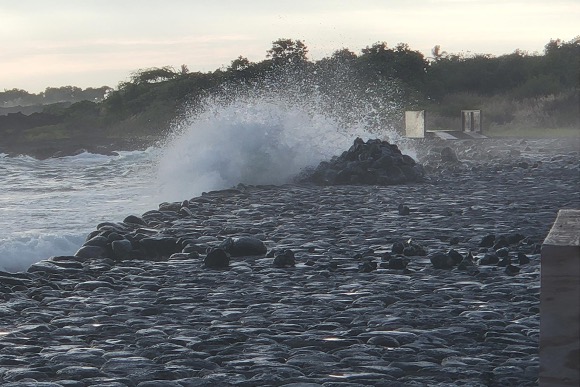 Fishponds, like this one in Kaloko-Honokōhau, Hawaii, are increasingly threatened by sea level rise, strong winds, and large storm waves.
