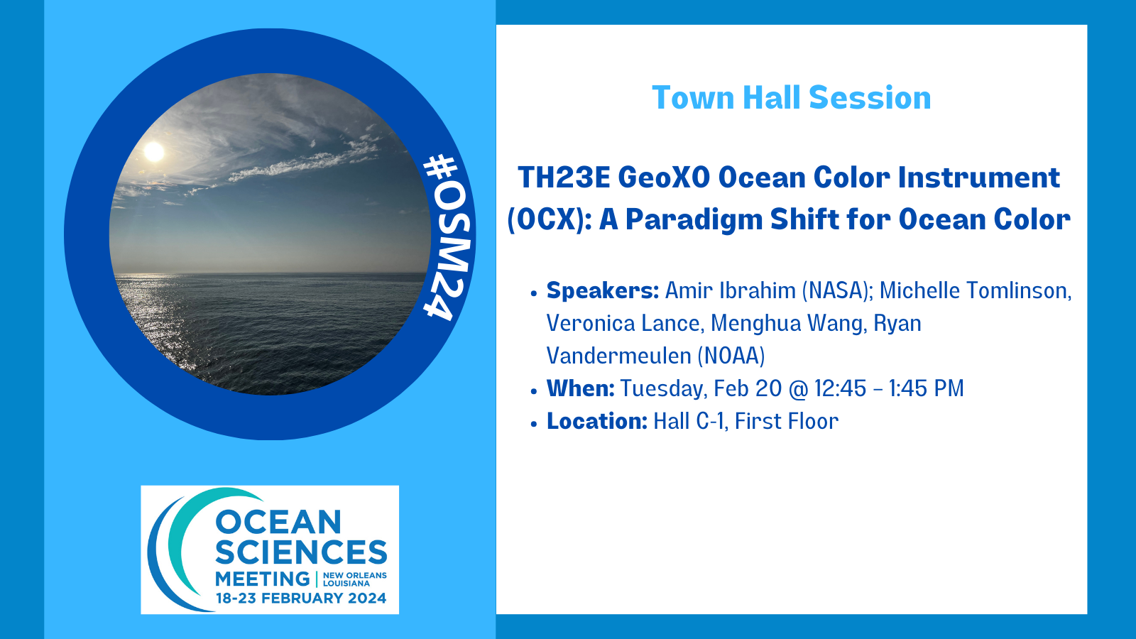 Presentation: TH23E GeoX Ocean Color Instrument (OCX): A Paradigm Shift for Ocean Color