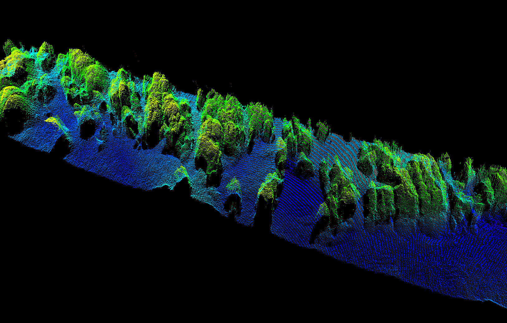Bathymetric model of clay outcrops on the lakebed off Wisconsin in Lake Michigan.
