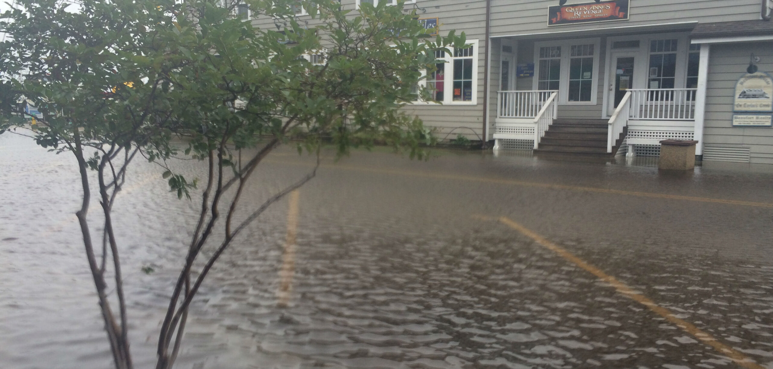 As sea level rise continues, “nuisance” flooding that decades ago happened only during a storm now happens more regularly in coastal areas, as seen here on Front Street in Beaufort, North Carolina, October 5, 2015. 