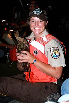 Jena Moon is a biologist with USFWS and a member of the Firebird team.